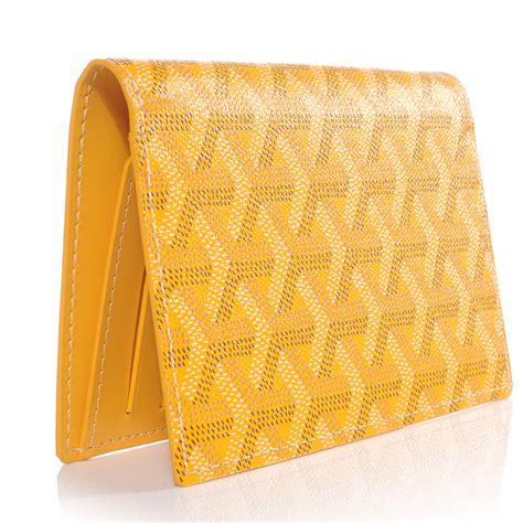 goyard wallet yellow